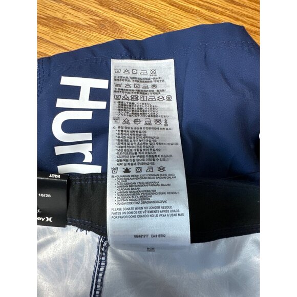 Hurley Boys Board Shorts Tropical Print With Drawstring Waist & Back Pocket Size - Picture 11 of 12